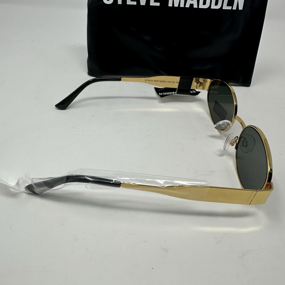 Steve Madden Women's Gold & Black NEW Sunglasses and Case - Picture 5 of 5